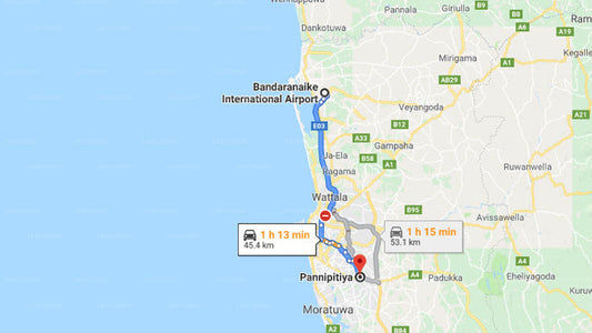 Pannipitiya City to Colombo Airport (CMB)  Private Transfer