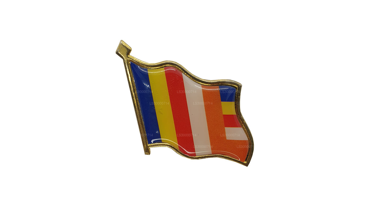 Sri Lankan Buddhist Flag Lapel Pin (Design B)