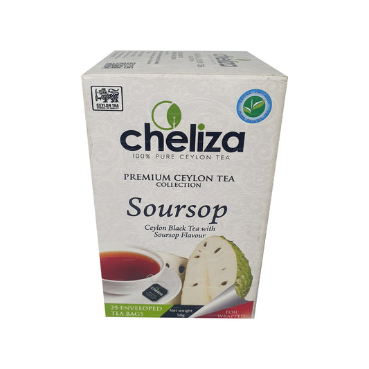 Cheliza Ceylon Black Tea with Soursop Flavour (50g) 25 Tea Bags