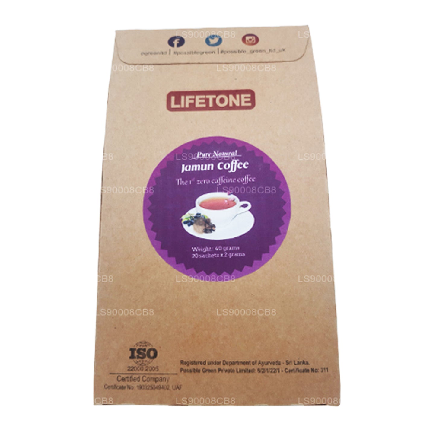 Lifetone Jamun 种子咖啡 (40g)