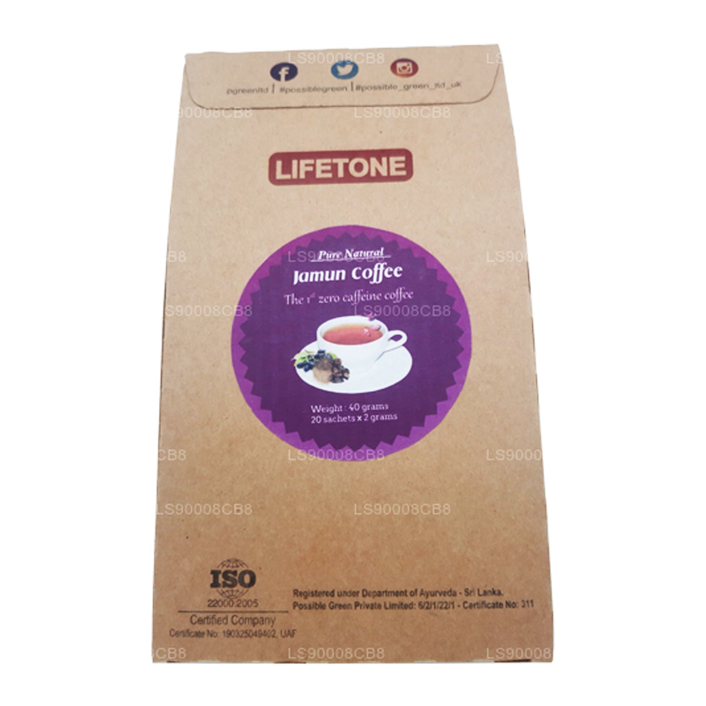 Lifetone Jamun 种子咖啡 (40g)