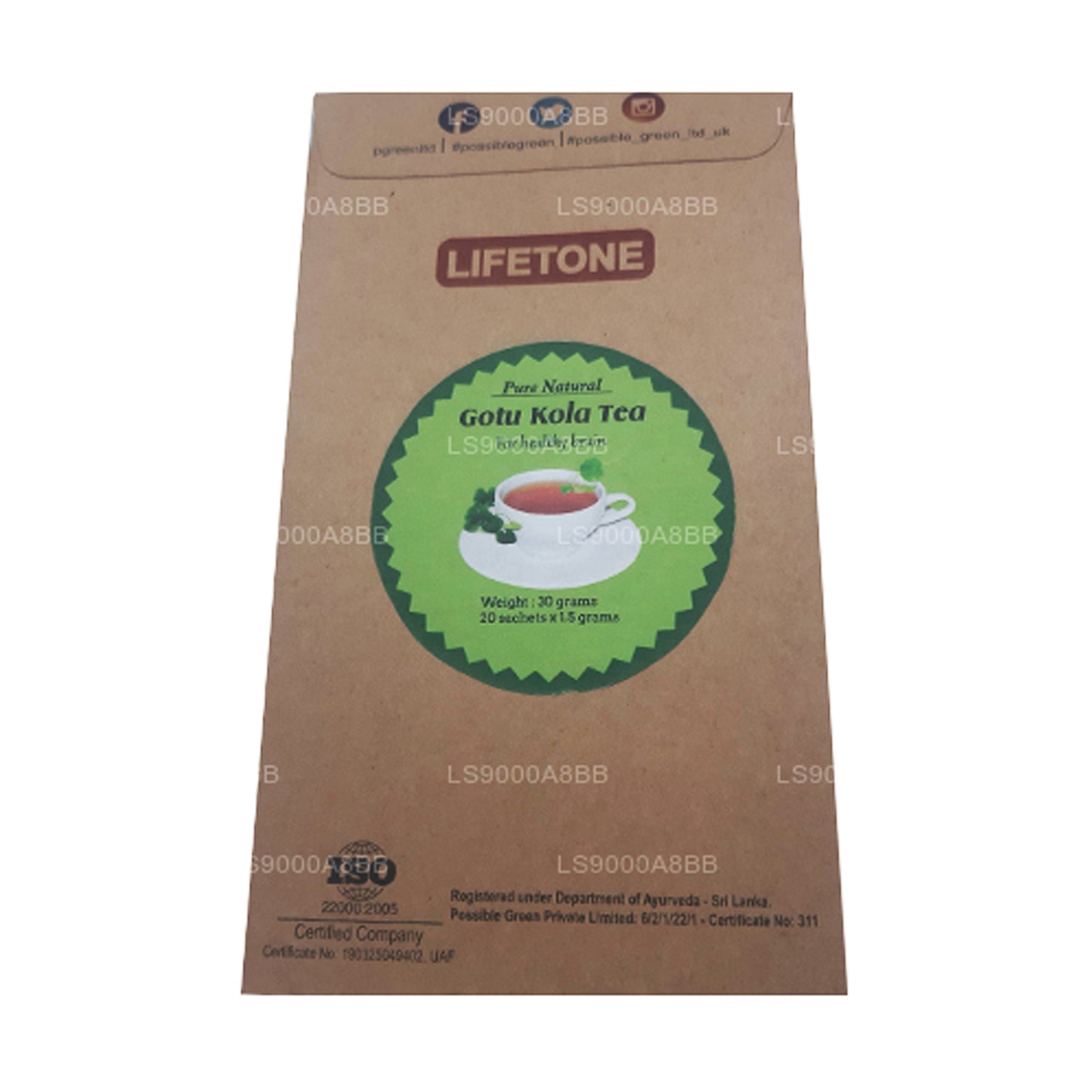Lifetone Gotukola 茶 (30g)