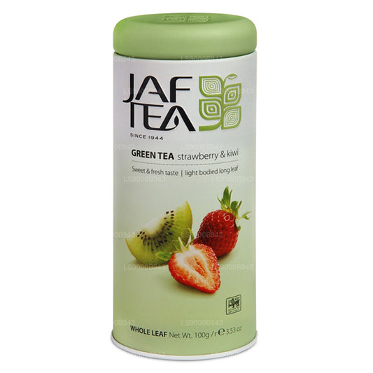 Jaf Tea Pure Green 系列草莓和奇异果 (100g) 罐装