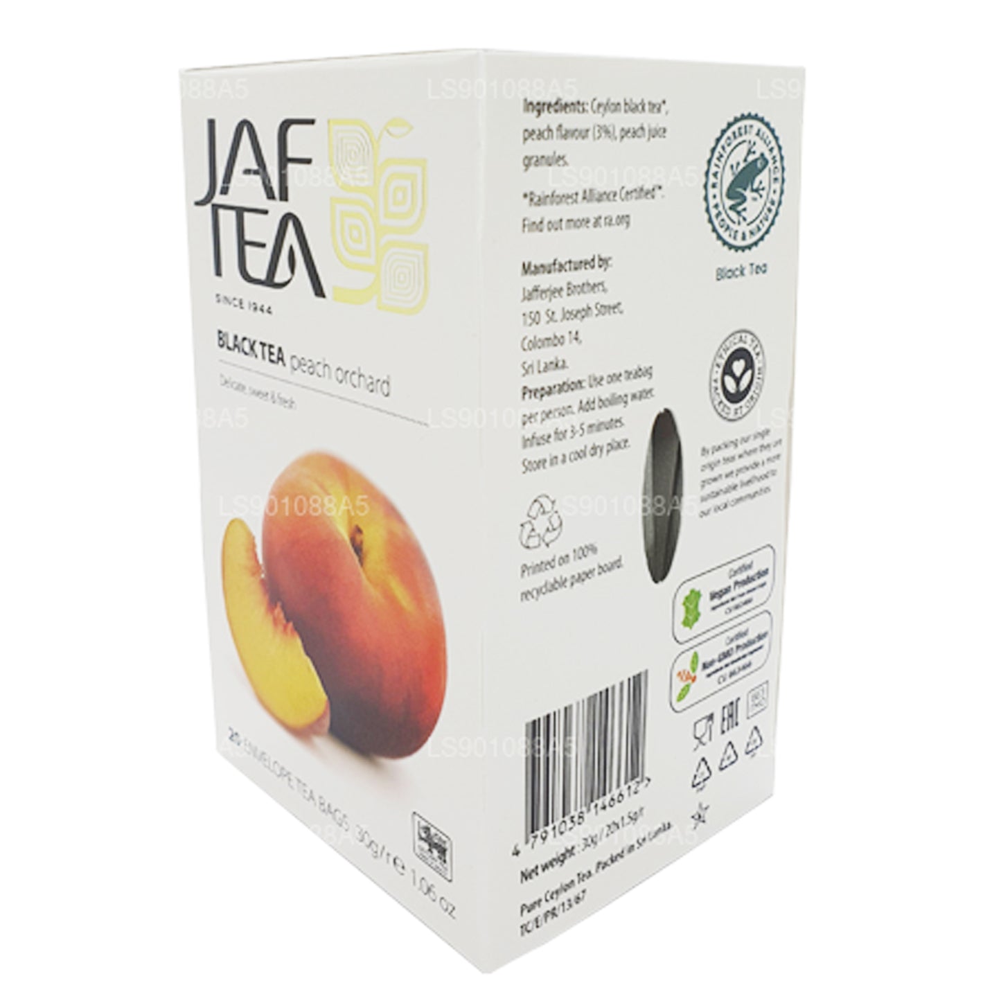 Jaf Tea Pure Fruits Collection 红茶桃果园 (30g) 20 个茶包