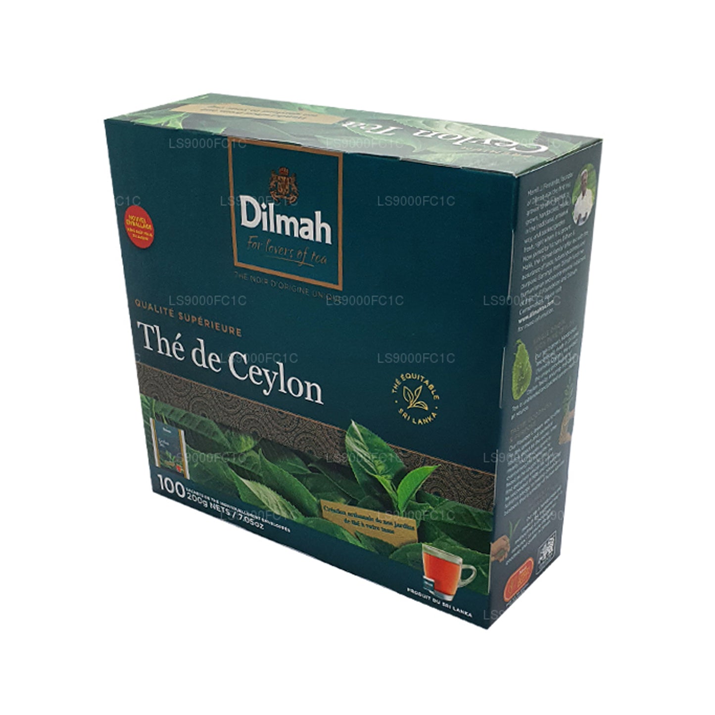 Dilmah Premium 锡兰茶，独立包装 100 个茶包（200 克）