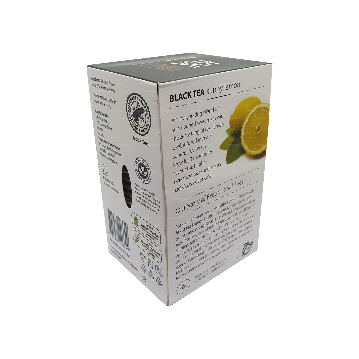 Jaf Tea Sunny Lemon Black Tea (30g) Foil Envelop Tea Bags