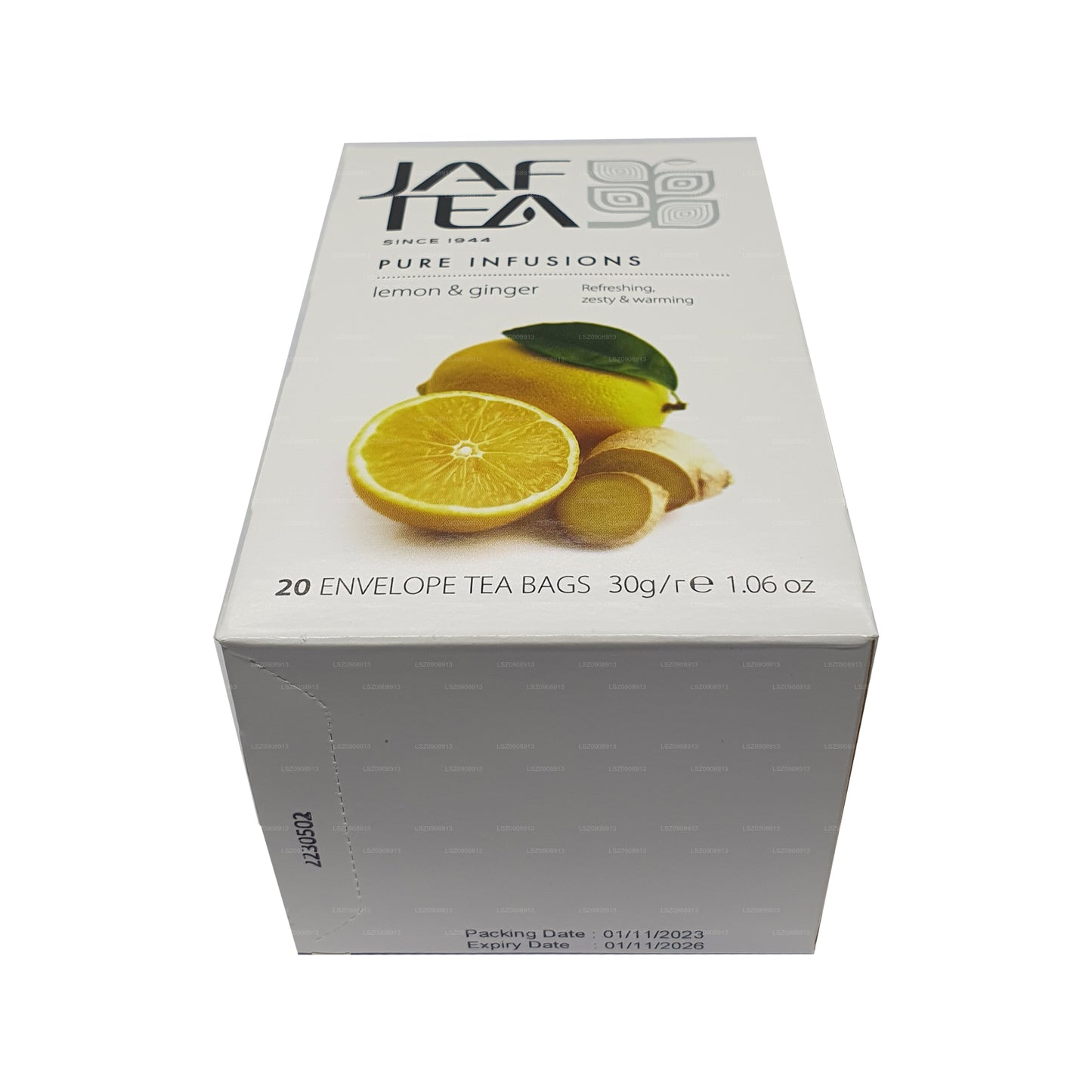 Jaf Tea Pure Infusions Lemon & Ginger Tea (30g) Foil Envelop Tea Bags