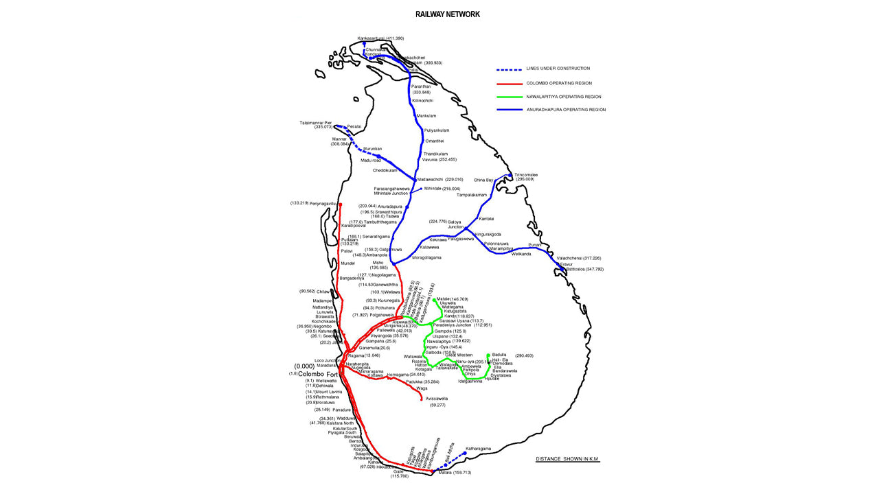 乘坐 Peradeniya 到 Ella 的火车（列车编号：1001 “Denuwara Menike”）