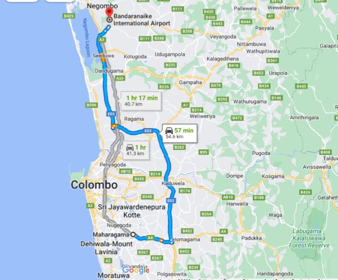 Maharagama City to Colombo Airport (CMB) Private Transfer