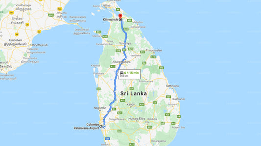 Ratmalana Airport (RML) to Kilinochchi City Private Transfer