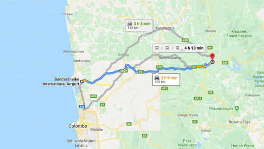 Transfer between Colombo Airport (CMB) and Villa 49, Kandy