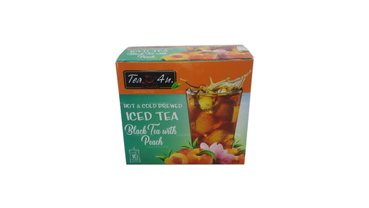 Tea4U Iced Black Tea with Peach 10 Tea Bags (120g)