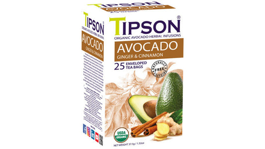 Products TIPSON - HERBAL - AVOCADO - BOX - FTBH - F&PE - ORGANIC - GINGER & CINNAMON (37.5g)