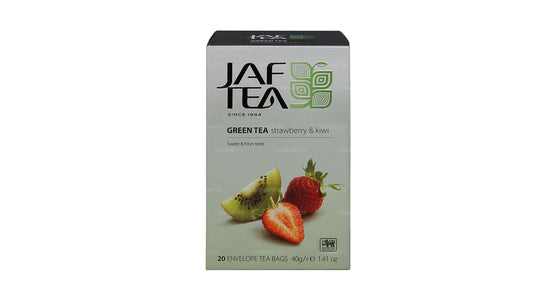 Jaf Tea Pure Green 系列绿茶草莓和奇异果 (40g) 20 个茶包