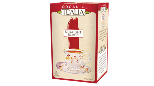 Tealia Organic Straight Black - 20 Envelope Tea Bags (30g)